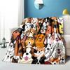 Cute Cartoon Puppy Blanket - Lightweight Flannel Throw for Sofa and Bed ,Digital Printed Blanket with Soft & Worm Flannel Fabric