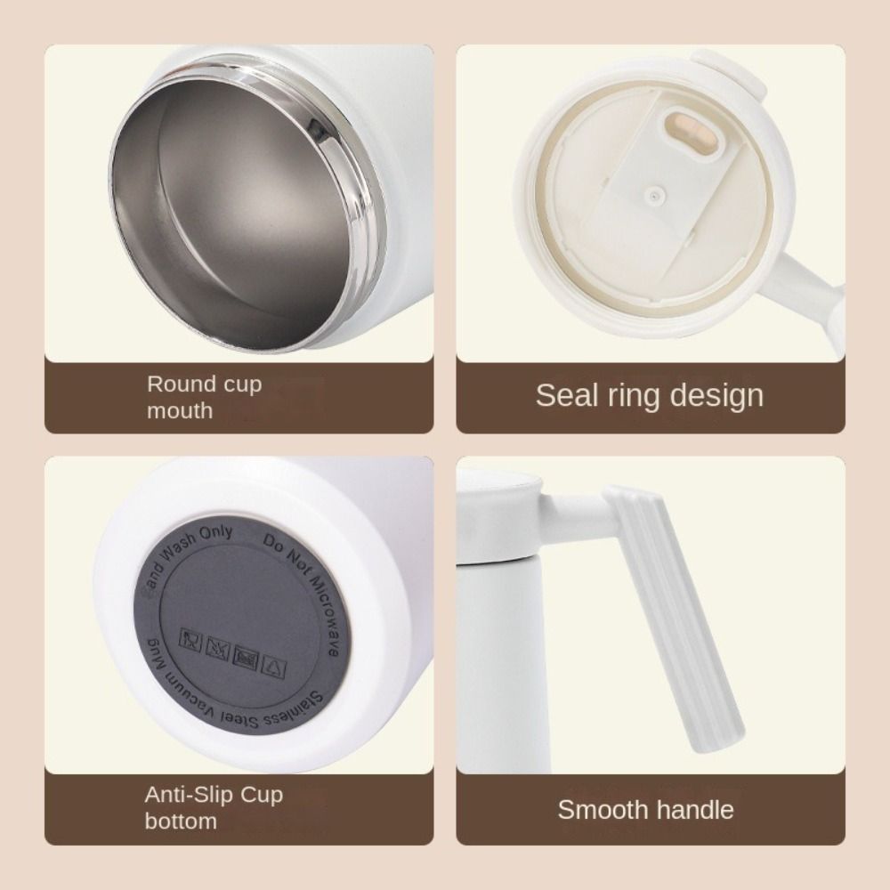 Герметичная Изолированная Кружка для Кофе Простая Вакуумная Фляга Бытовая Чашка из Нержавеющей Стали Офис/Школа