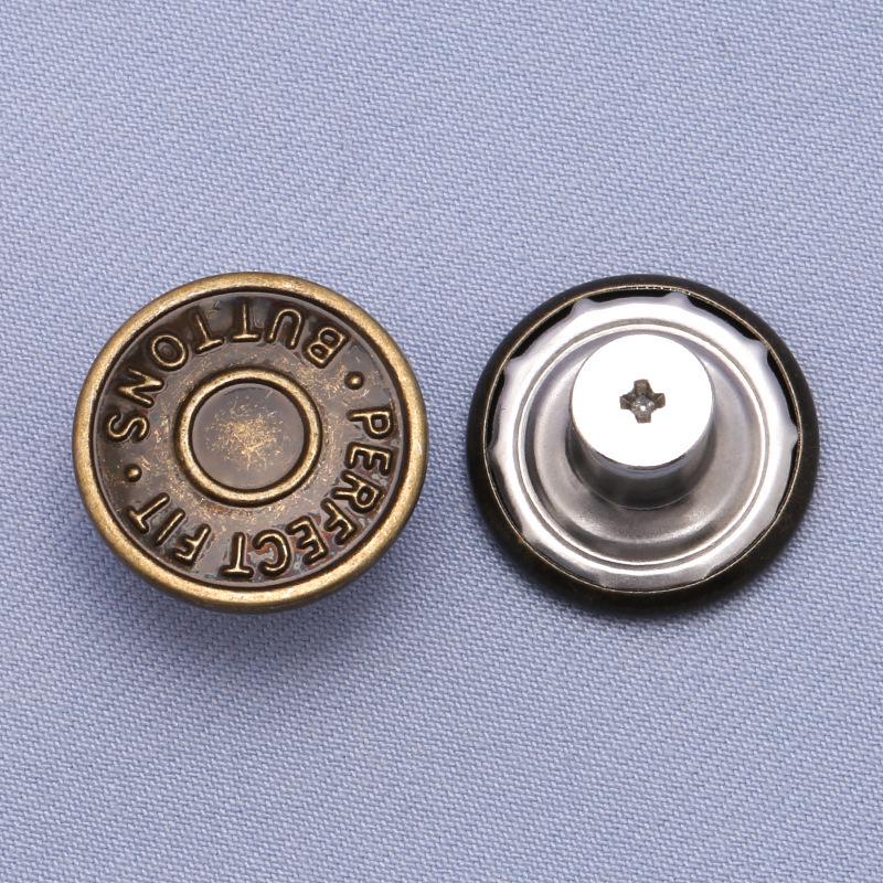 Регулируемые бесшовные металлические пуговицы для джинсовой ткани, съемная утягивающая талию волшебная кнопка