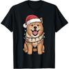 Christmas Chow Chow Dog Lover Funny Xmas Pet Dogs T Shirts Men Cotton Streetwear Tee Shirt Short Sleeve Unisex Loose Clothing