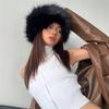 Winter Thick Fox Fur Earmuffs Headband Hatless Headwrap Scarf Warm Fashion Accessory for Women