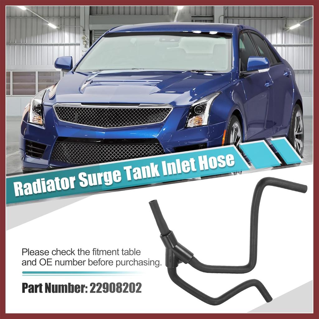 Upper Radiator Surge Tank Inlet Hose Reservoir Hose 22908202 for Cadillac ATS CTS for Chevrolet Camaro 4 Cyl 2013-2018 Engine Coolant Overflow Hose