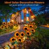 5 IN 1 Solar LED Simulation Sunflower Light 1/3 Head Outdoor Waterproof Night Lights Landscape Lamp Decoration Patio Lighting
