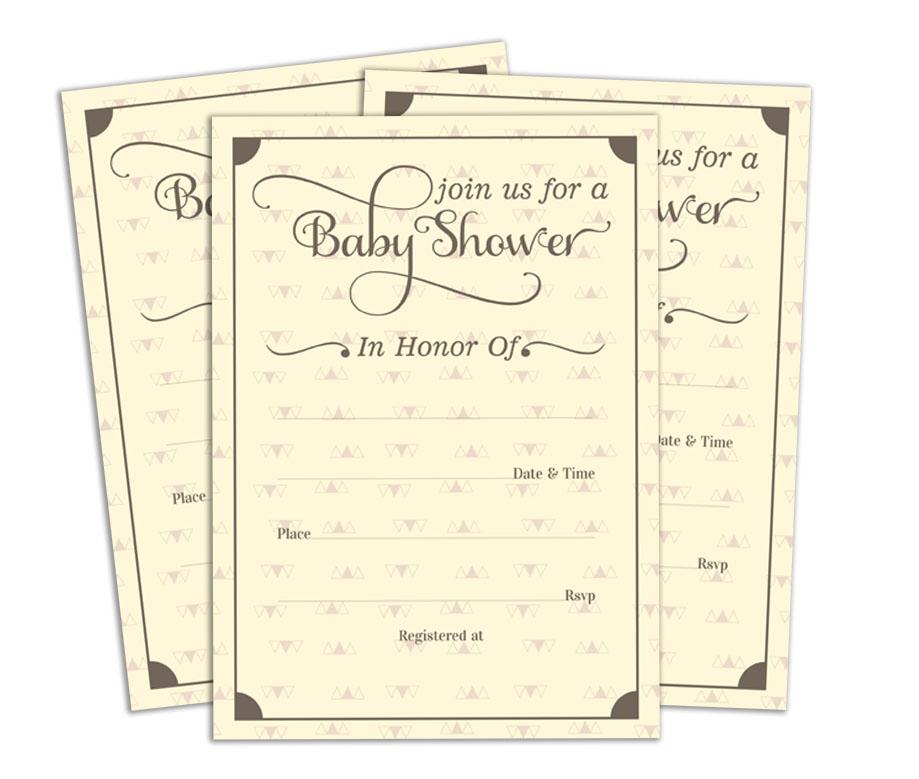 Пригласительная открытка на празднование рождения ребенка Darling Souvenir, которую можно распечатать, заполнить или написать в пустом месте, пригласительные на вечеринку, упаковка из 28 штук