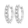 Orstarry S925 Silver Hoop Earrings Sparkling Blue Yellow Zircon Jewelry For Women Party Gifts