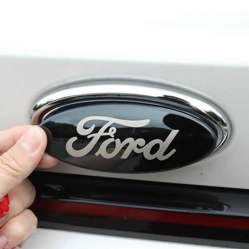 New 2026 Car Sticker 2025 Hot 17.5x7.5CM Car Logo Front Hood Trunk Badge Sticker for Ford Fiesta Focus Fusion Edge Ecosport Tran