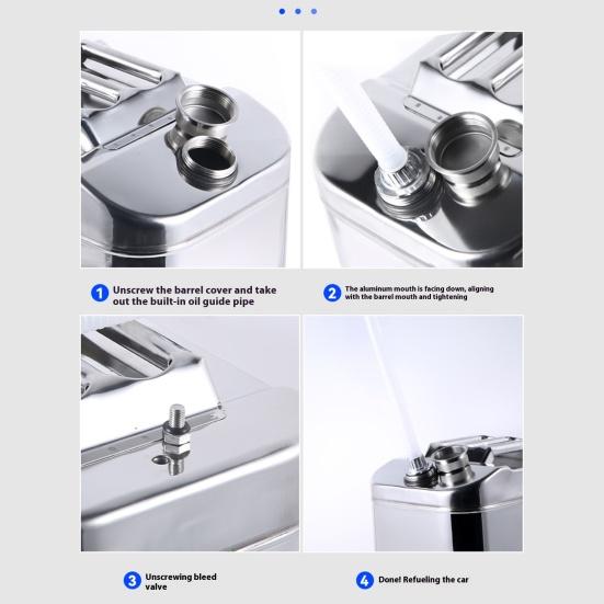 5л/10л металлический топливный контейнер из нержавеющей стали канистра с ручкой герметичный топливный бак для грузовиков автомобилей мотоциклов оборудование