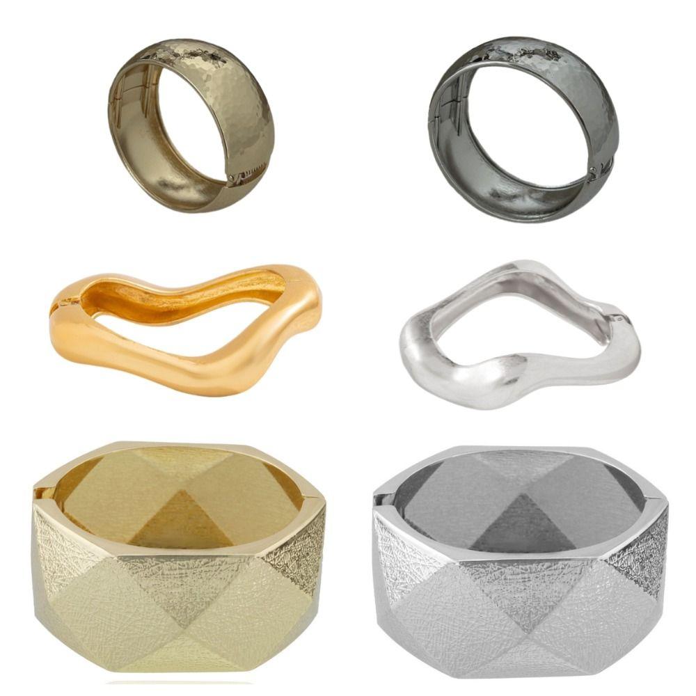 Irregular Simple Geometry Bracelet Smooth Women Bangle Punk Exaggerated Bracelet Gifts