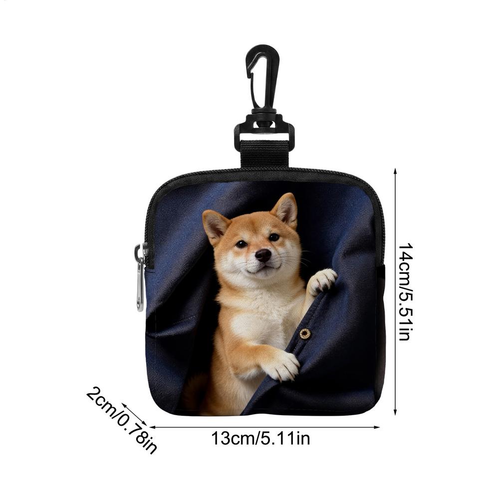 Cute Puppy Pattern Dog Treat Pouch Portable Snack Dispenser for Training, Pet Accessory for All Breeds & Outdoor Adventures