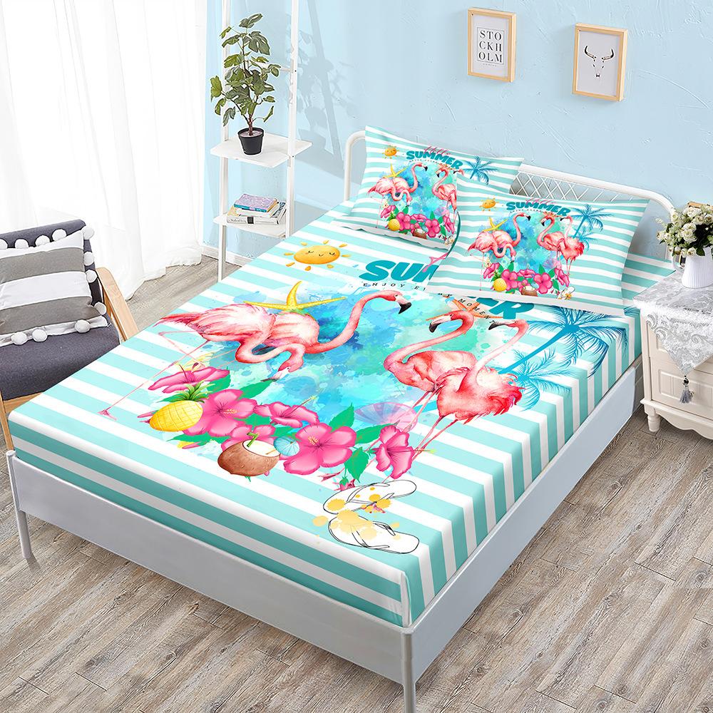 Комплект из трех предметов «Животные», Покрывало, Наволочка, Защитный чехол для матраса, Пыленепроницаемый и Нескользящий.