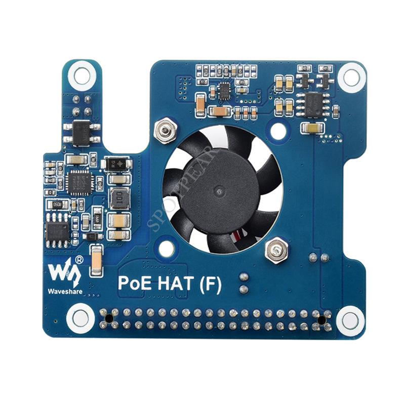 Raspberry Pi 5 PoE Expansion Board with Ethernet, Power Supply Module, Fan, and Metal Heat Sink, 802.3af/at.