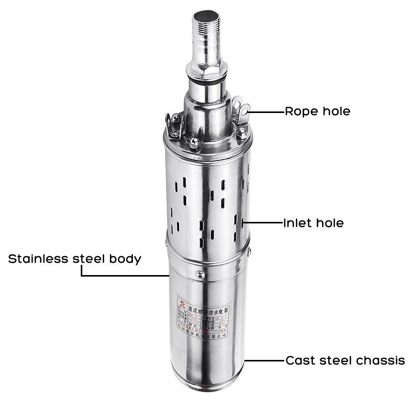 Эффективный солнечный водяной насос 12 В 24 В 180 Вт 3000 л/ч 25 м глубокий колодезный насос DC винтовой погружной насос для орошения сада дома