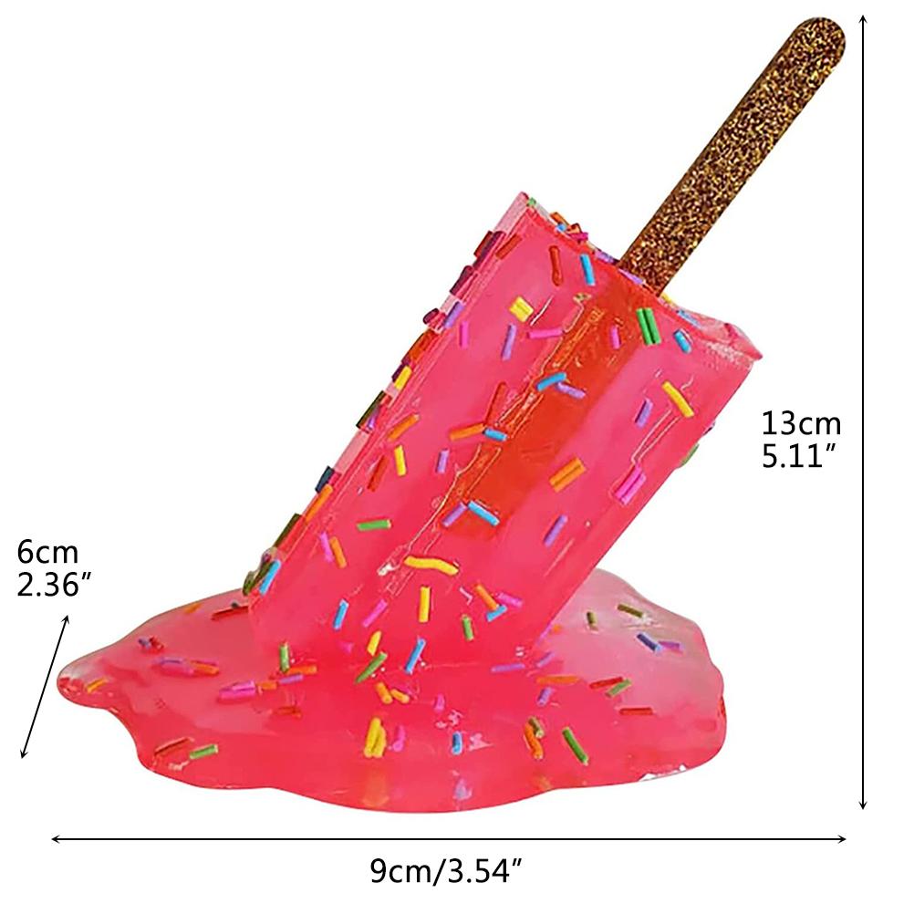 Melting Ice Cream Ornaments Resin Ice Cream Statues Candy Statue for Home Decoration Crafts