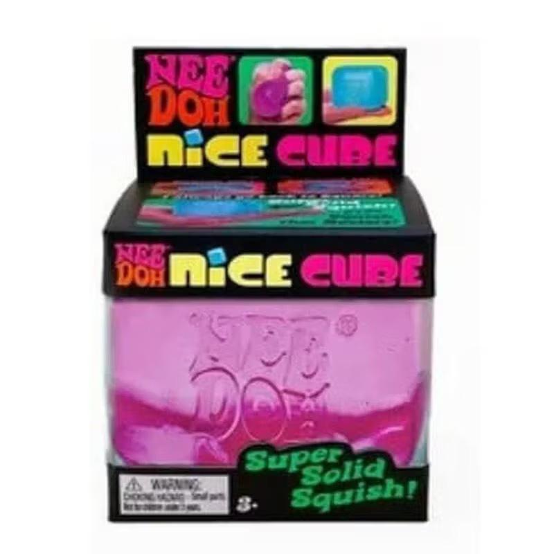 Schylling Needoh Nice Cube - Сенсорная игрушка, игрушка-антистресс для сжатия, квадратная музыкальная игрушка-сквиш
