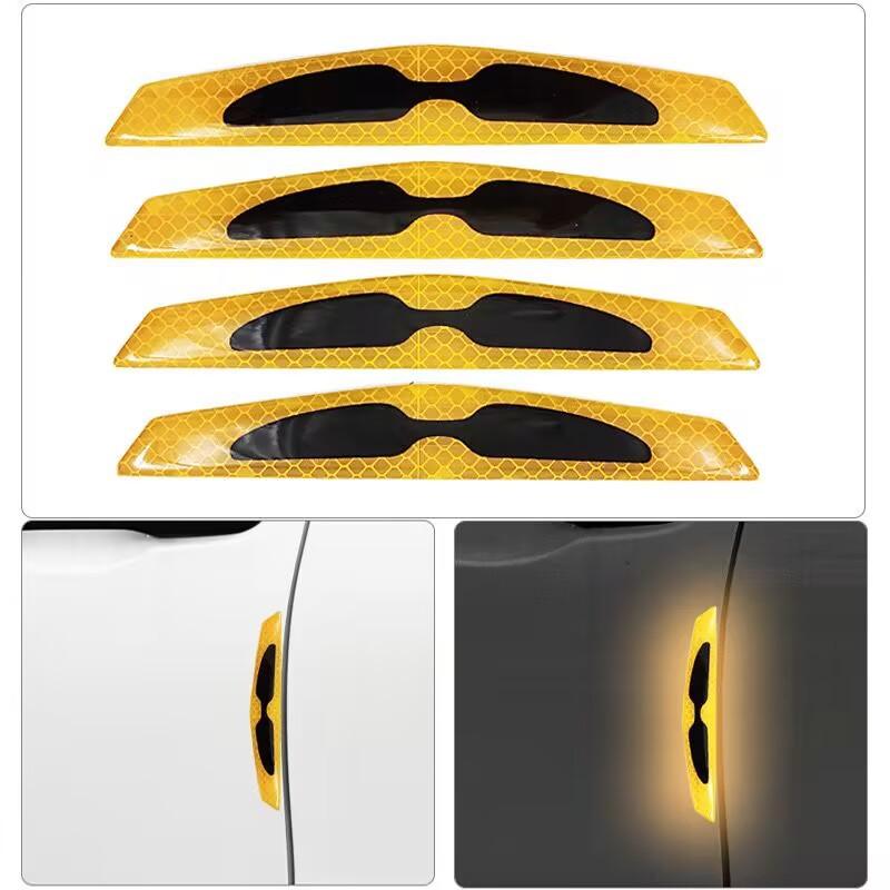 Светоотражающая наклейка на автомобиль для бампера, двери, колесной арки, защитные наклейки от царапин, наклейка для кузова автомобиля против столкновений, ночная предупреждающая наклейка