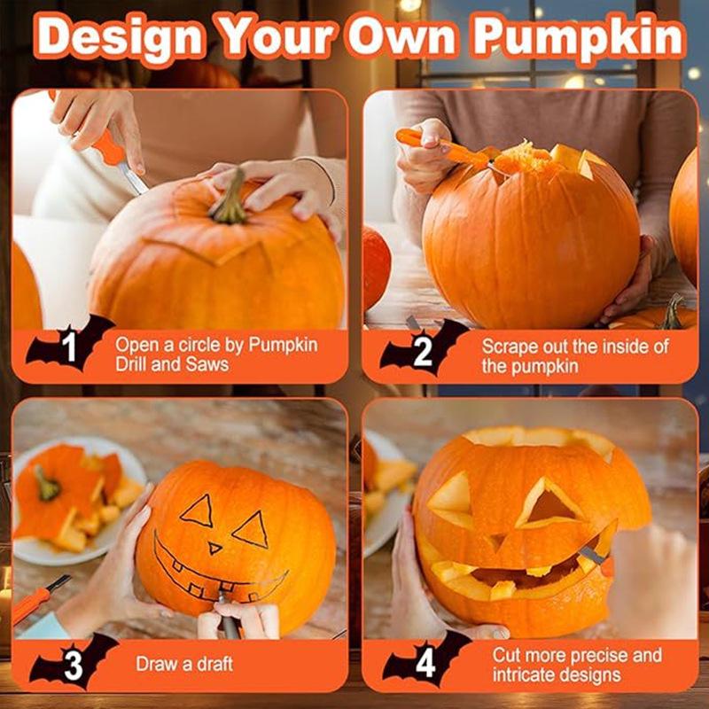 Halloween Pumpkin Lantern Carving Tool Set - Expression Knives