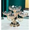 Dried Fruit and Fruit Plate, Home Living Room, Coffee Table, Candy, Multi-layer Crystal Fruit Plate, High-end