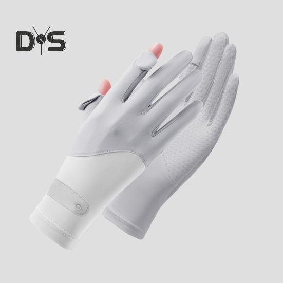 Тонкие солнцезащитные перчатки Ice Silk для женщин и мужчин, защита от ультрафиолета, перчатки для вождения и велоспорта с сенсорными пальцами, нескользящие, дышащие, летние перчатки для активного отдыха