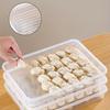 4-Pack Airtight Rectangular Dumpling Containers, BPA-Free Plastic PP Food Storage Box, Freezer-Safe with Lids