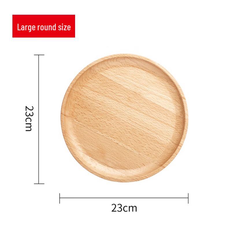 ZISIZ Round Wooden Serving Tray