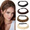 Adjustable Hand Braided Headband Synthetic Fiber Wig Fashionable and Suitable for Women's Daily Gatherings To Wear