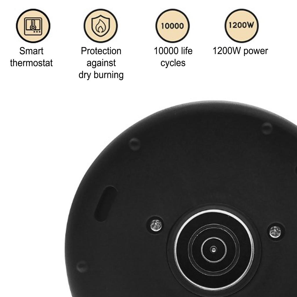 1L Electric Kettle 1200W Fast Boiling Stainless Steel Gooseneck for Pour over Smart Temperature Control for Coffee Brewing