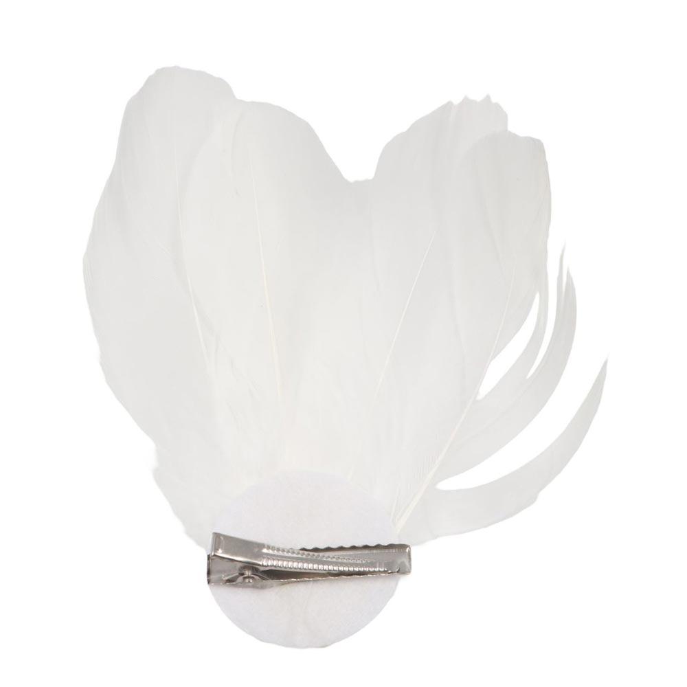 Жемчужно-белый лебедь заколка для волос головной убор балетные жемчужные заколки изысканные перьевые заколки для волос хипстер