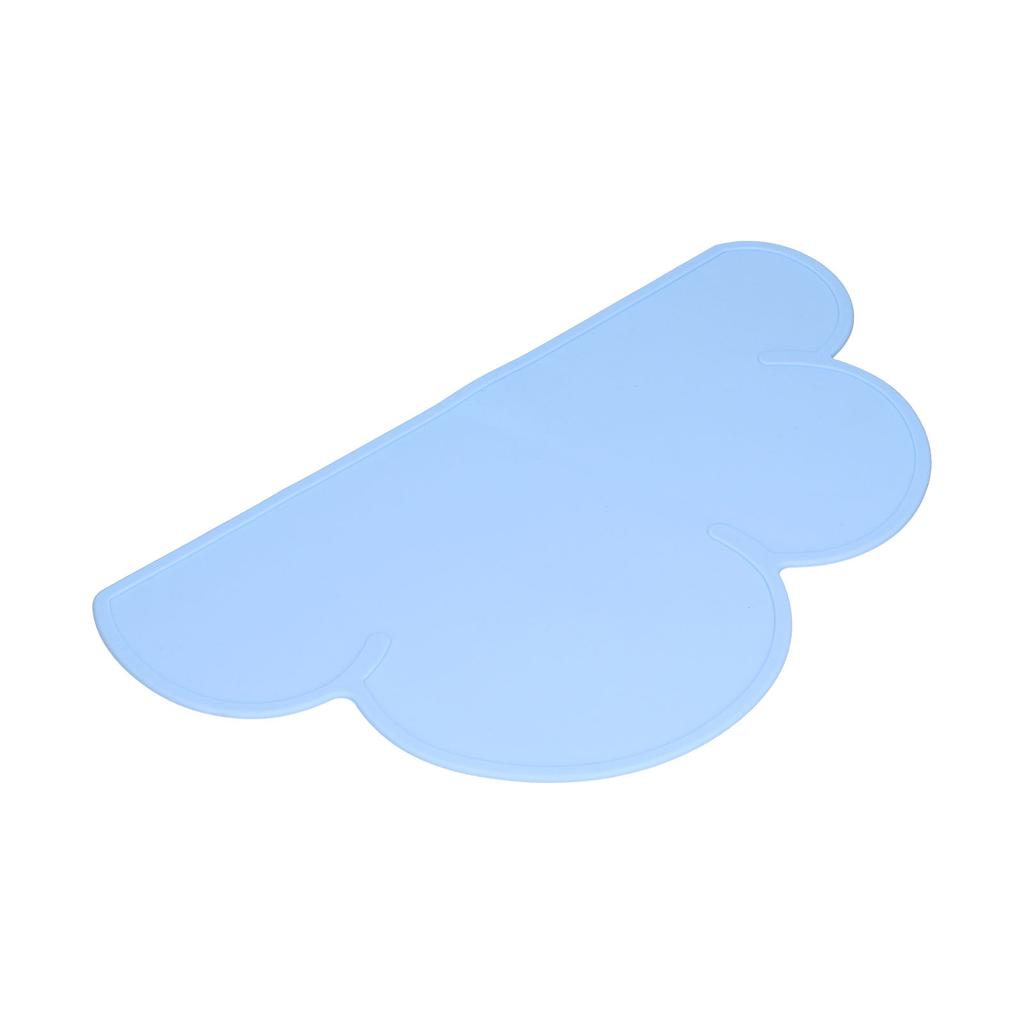 Cloud Shaped Waterproof Placemat NonSlip Silicone Table Mat Kids Table Pad for Home Travel(Sky Blue