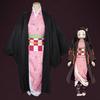 (13-14 Years, Kamado Nezuko) Kids Girls Boys Ghost Slayer Cosplay Costume Tanjiro's Nezuko Halloween Outfits