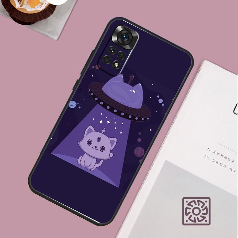 Чехол-кейс с рисунком НЛО Инопланетный Кот Вселенная для Xiaomi Redmi Note 14 13 12 11 15 Pro Plus Redmi 15 13 10 10C 12C 13C 14C 15C