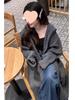 Korean Style Hooded Knit Cardigan: Long, Loose, Slimming Outerwear for Spring/Summer