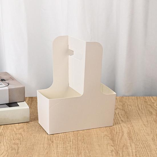 10 шт. одноразовых контейнеров для напитков на вынос, держатель для 2 или 4 стаканов из картона с ручкой, контейнер для горячих или холодных напитков для доставки еды на вынос