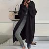 Women's Long Loose Knitted Cardigan Solid Color Sweater Coat Knitwear