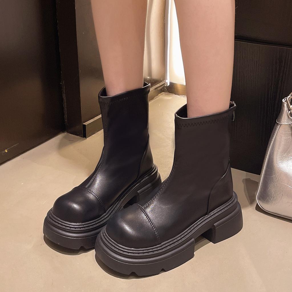 Fashion Classic Versatile Platform Heightening Martin Boots Women's Autumn and Winter New Women's Boots Trendy Shoes