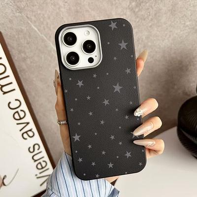 Корейский чехол для телефона Ins с серыми звездами на весь экран для Xiaomi Redmi Note 14 13 12 Pro Plus 5G 12S 11 10 Redmi 12 13C 14C Мягкая накладка