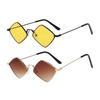 Frame Metal UV Protection Film Men's Shades Women's Sunglasses Diamond Shape Sun Glasses