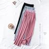 Women's Modal Wide-Leg Drawstring Pants - Solid Color, Elastic Waist, Loose Fit for Home or Outdoors.