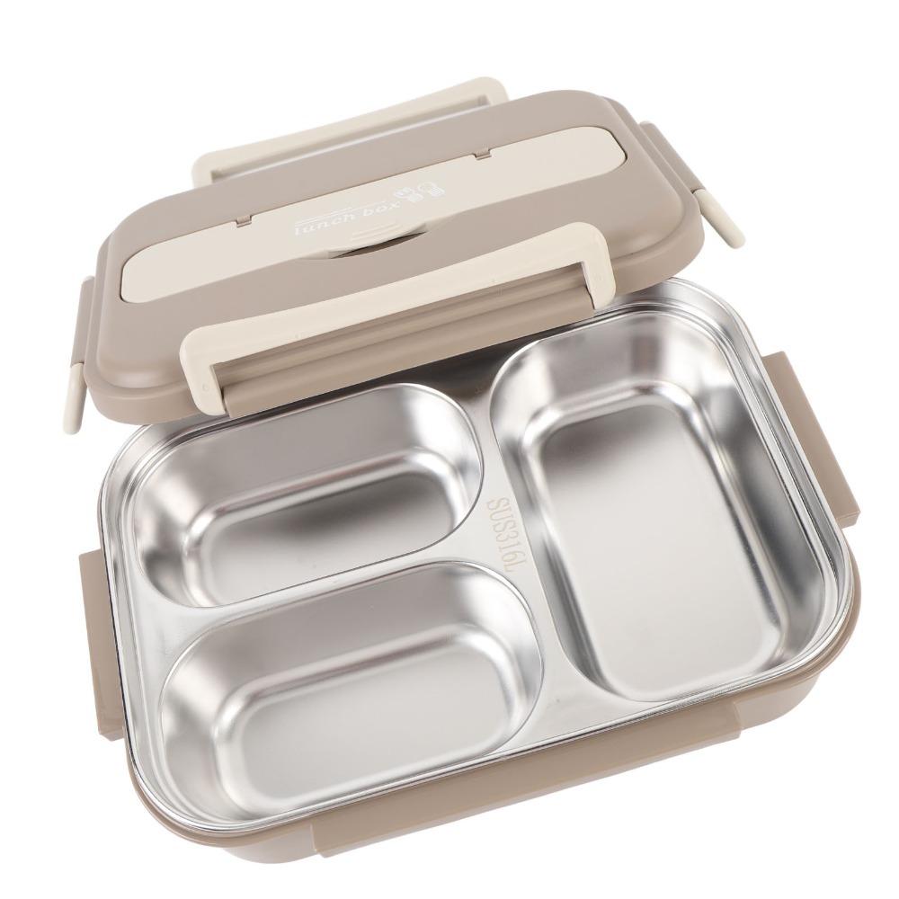3 Compartments Compartment Lunch Box 1000ml Food Container Lunch Storage Container For Picnics