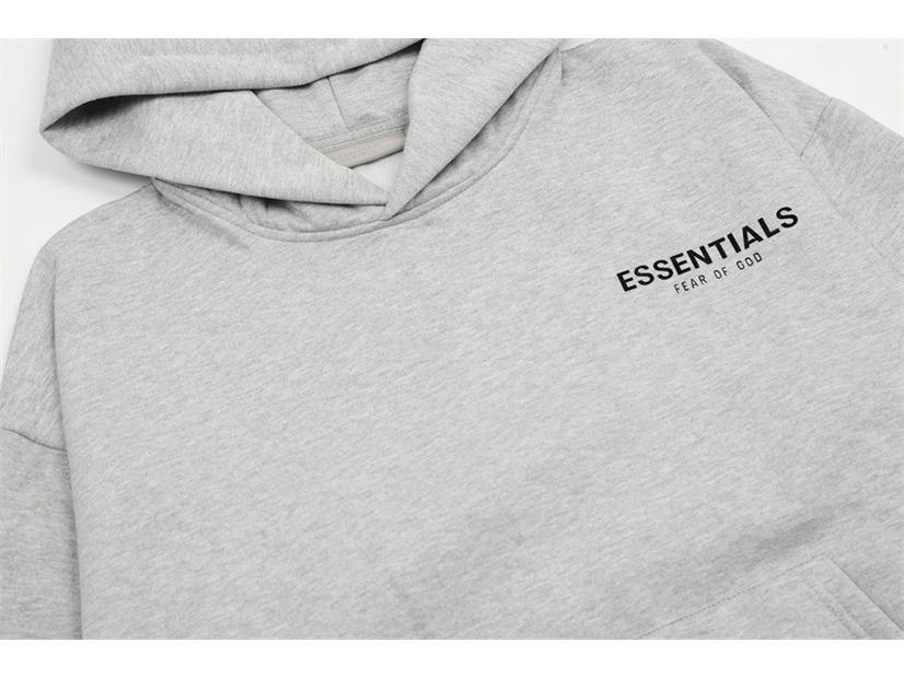 Мужская бархатная худи FOG Essentials свободного кроя с двойной строчкой, модный американский принт, подходит для пар