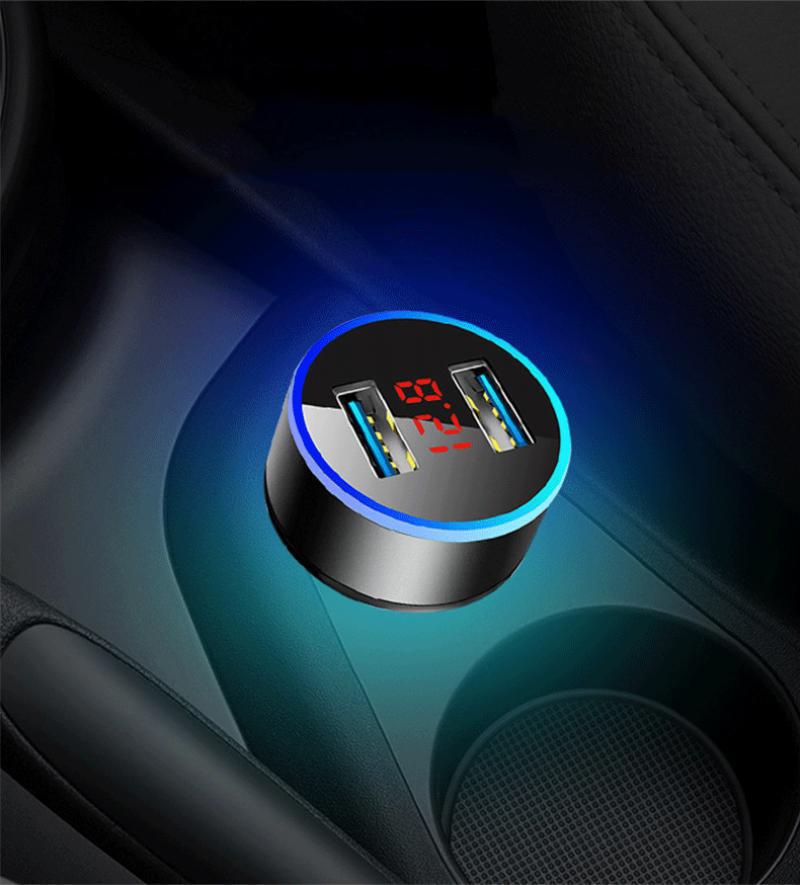 36W Car Charger Dual USB QC 3.0 Adapter Cigarette Lighter Charging for Phone QC3.0 Mini PD USB Type-C Car Adapter Socket