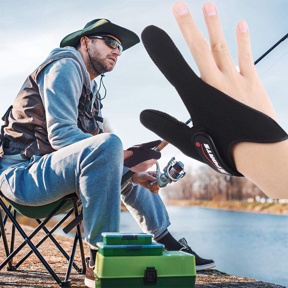 Hot Non-Slip Sport Anti-Slip Breathable Double Finger Fishing Gloves