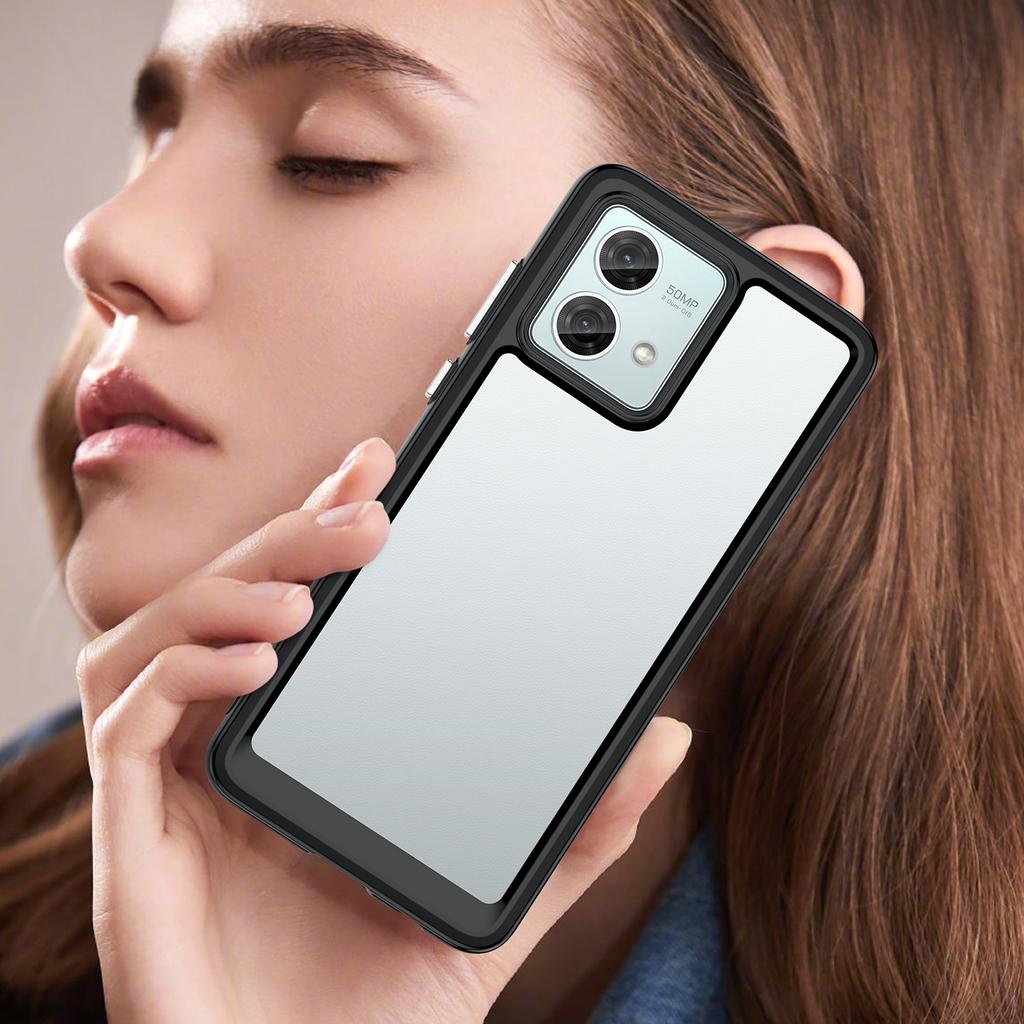 Цветной прозрачный чехол TPU для Motorola Moto G84 G54 G14 G04 G04S G24 G34 защитный чехол противоударный каркас полная защита цветной прозрачный чехол