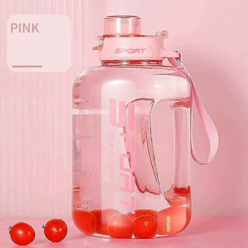 2.5L Large Capacity Sports Water Bottle with Straw Portable Plastic Space