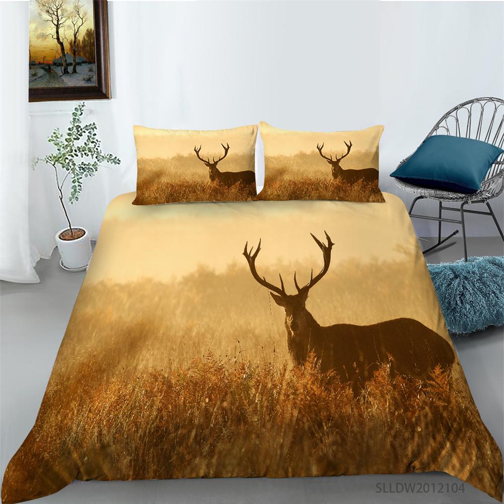 Лидер продаж, комплект пододеяльников с оленем, крутое домашнее постельное белье, домашние животные, картина, постельное белье, костюм для мужчин и мальчиков, роскошные покрывала, модные комплекты постельного белья