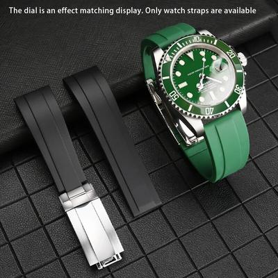 Ремешок для часов 20 мм 21 мм для Rolex Yacht Master GMT Submariner Daytona Cosmograph Sky Dweller ремешок Sea Deep Sea резиновые ремешки для часов