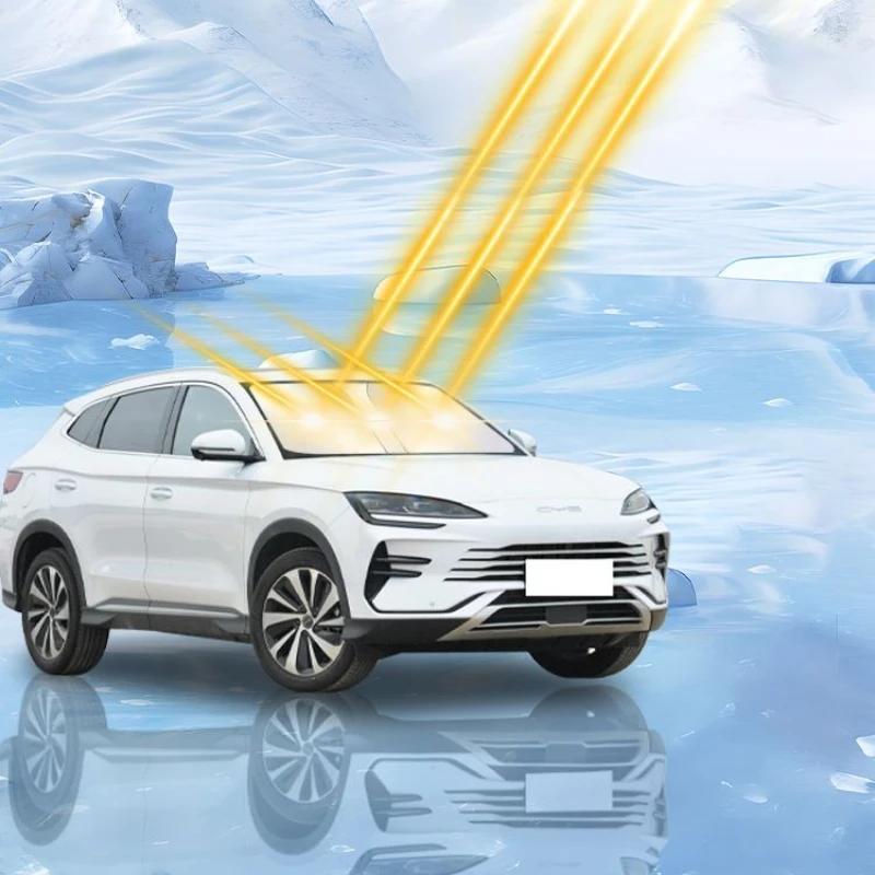 Для BYD Sealion 6 Seal U Song Plus Аксессуары Защита от солнца на лобовое стекло Козырек от солнца Защитный козырек Складной Блокирует УФ-лучи
