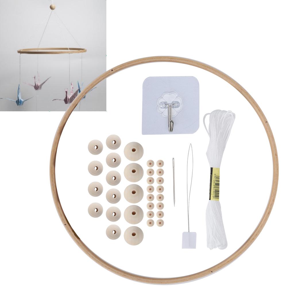 DIY Wind Chimes Kit Круглые деревянные бусины Поделки Украшения Ручной Работы Декоративный Кулон
