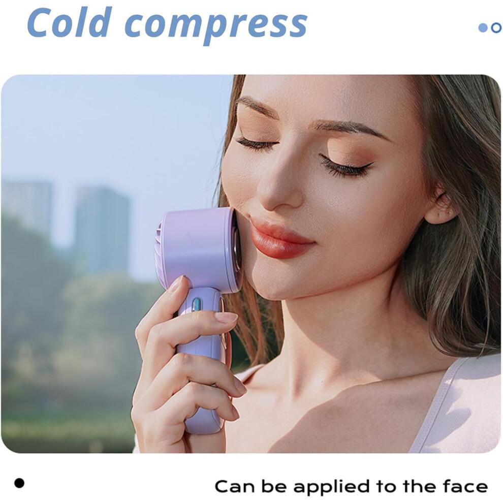 Portable Handheld Fan with LED Display, Fast Charging, Quiet Adjustable Speed for Travel Camping
