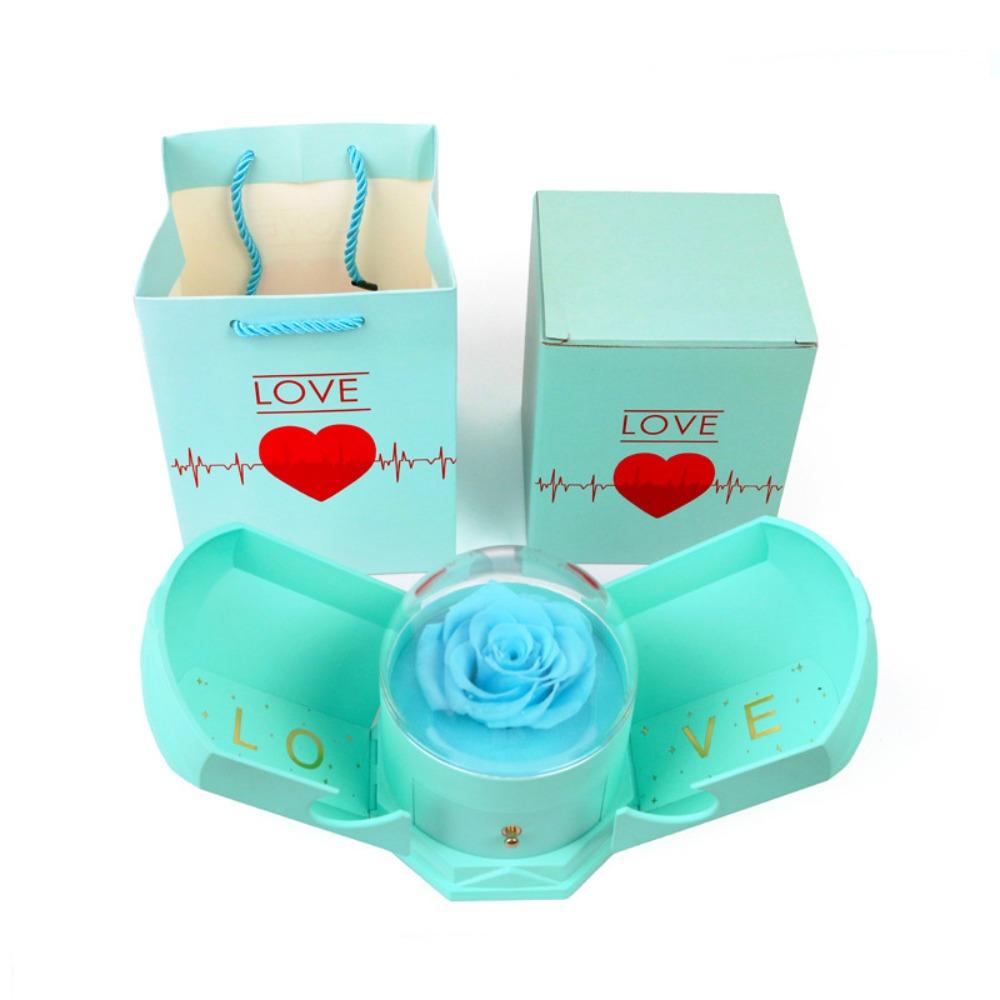 Forever Flower Eternal Rose Ювелирная шкатулка Подарочный замок Упаковка Коробка Ожерелье Подарочная коробка Жена