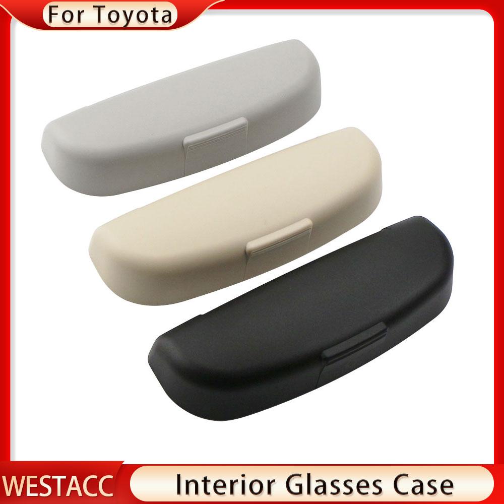 Чехол для автомобильных очков из АБС-пластика, держатель для солнцезащитных очков, чехол для Toyota Corolla Yaris Vios, коробка для хранения очков, органайзер с зажимом